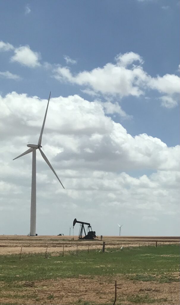 Wind farm on I-20 in West Texas