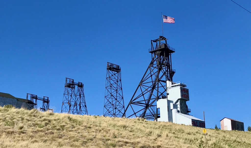 A mine on the hillside in Butte