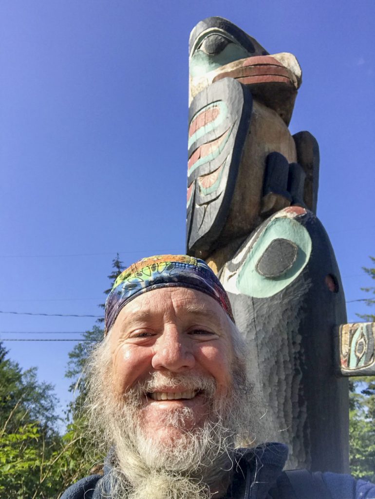 Totem poles at Saxman Village