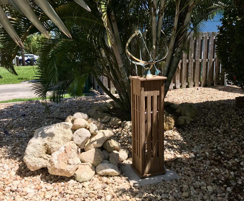 Sun Dial with Ipe Pedestal