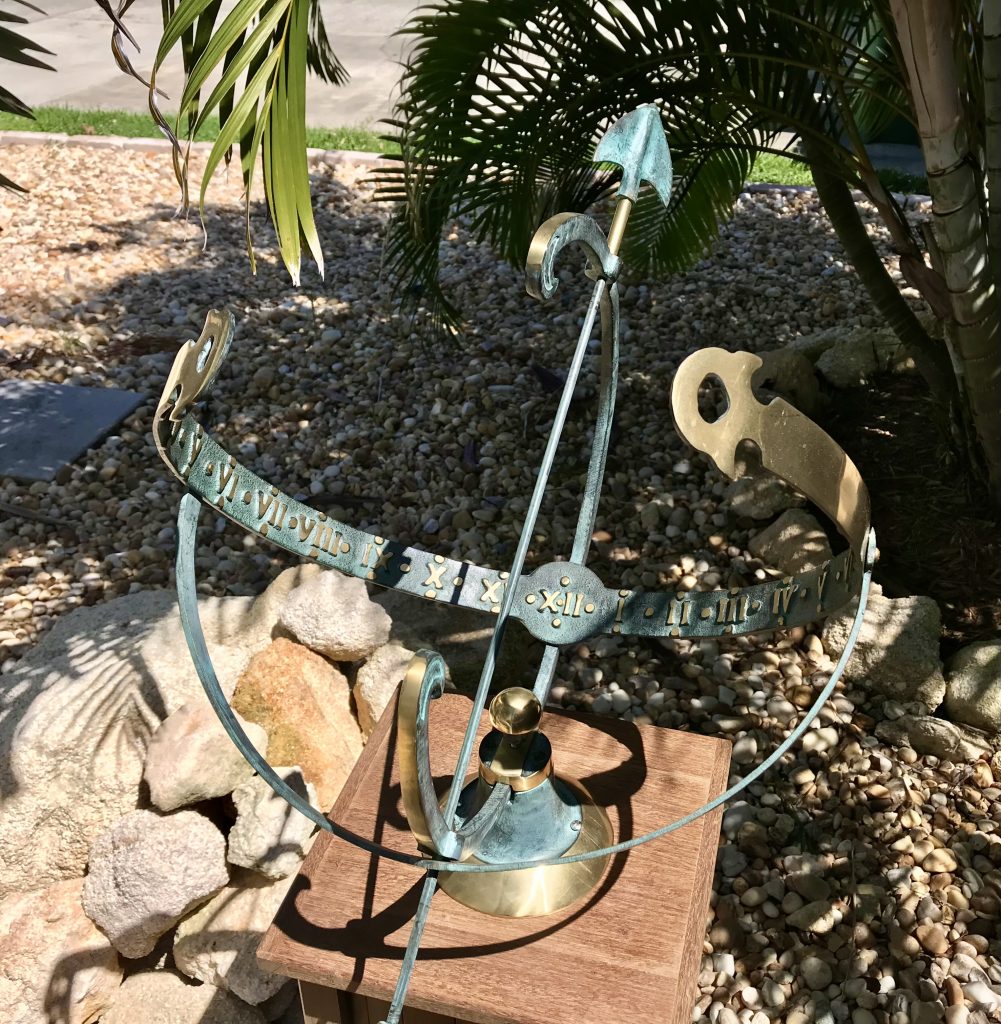 Sun Dial with Ipe Pedestal